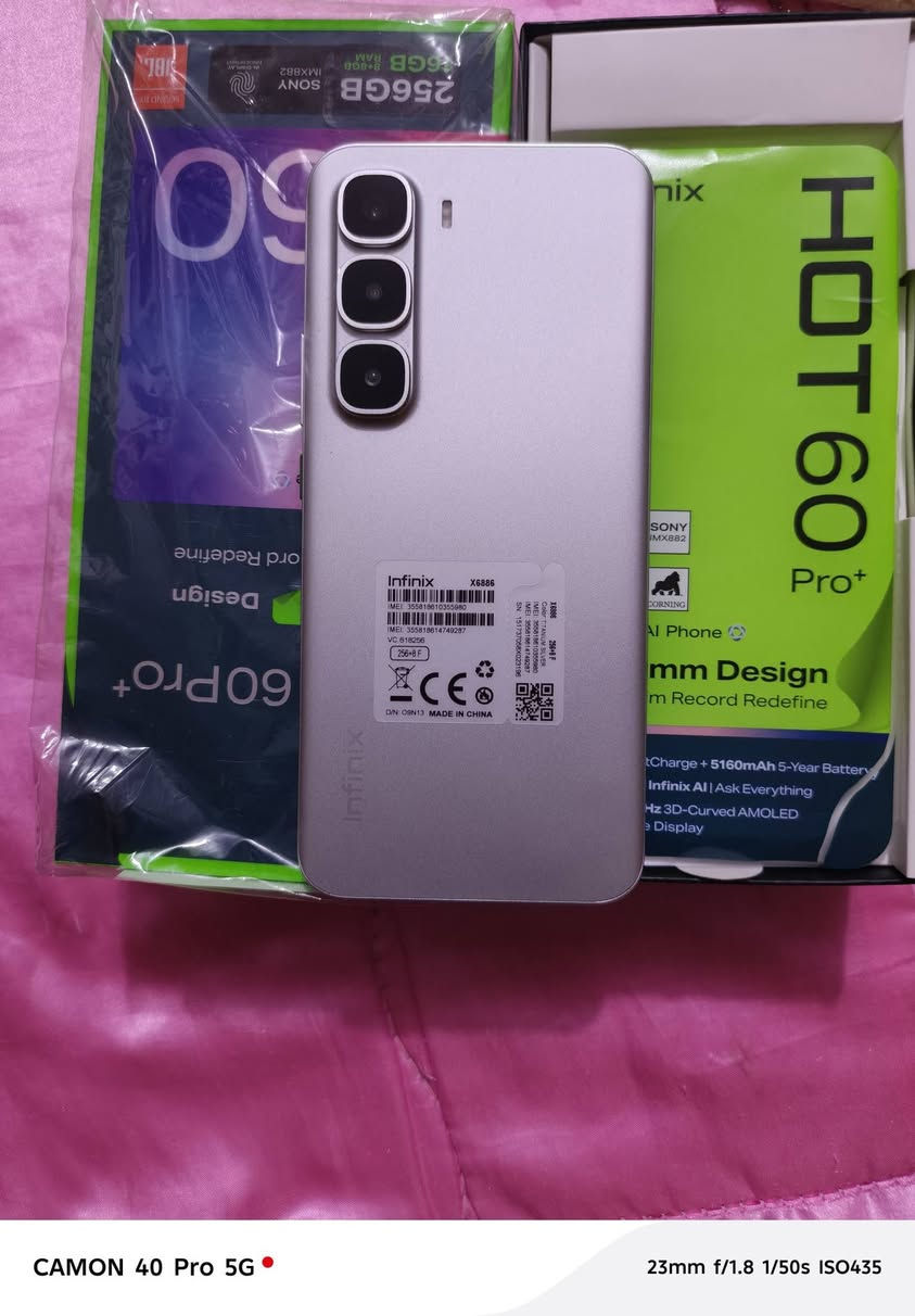 السلام عليكم من رخصة الادمن موبايل أنفنكس HOT 60 pro+ بلس الجهاز جديد الله شاهد الجهاز ما مستخدم فقط مفتوحة كارتونة مال الموبايل ذاكرتة 256GB وذاكرة الجهاز الداخلية{الرام}8+8 الجهاز سعرة 235 وبي مجال قليل حگ الجية للاستفسار الاتصال الرقم *********** المكان حلة شارع 80 قرب مخبز مهند
