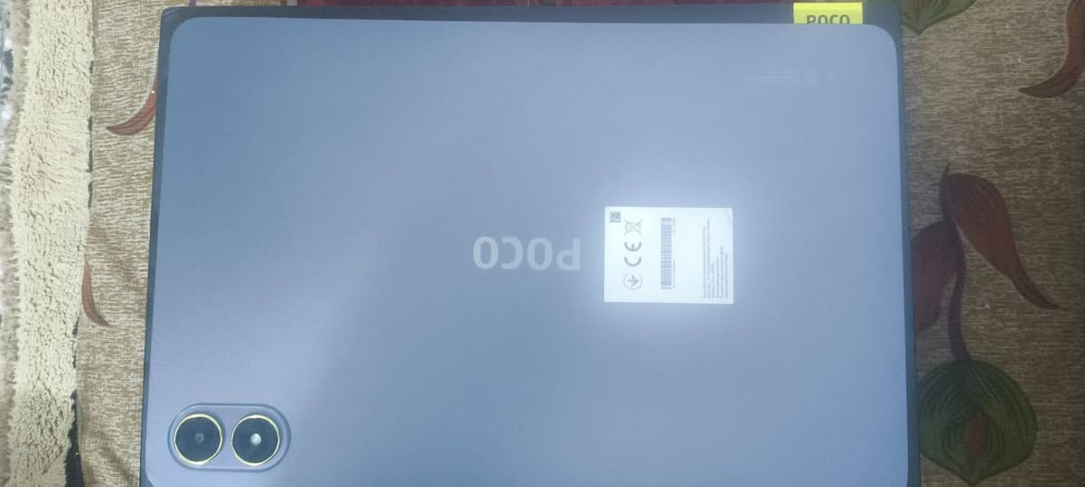 POCO pad M1
الذاكره 256
رام 16
المعالج Snapdragom®7s Gan 4 Mobile Platform
ثماني النواة بتردد يصل إلى 2.70جيجاهرتز 
اصدار Android 16
معدل التحديث 120 هرتز
البطاريه 12000 الف 
تدعم شحن عكسي 27 واط 
الشاحنه 33 واط
وضوح الشاشه 2.5K
ببجي 90 فريم
استعمال 3 اشهر
السعر 410 الف بي مجال قليل اني ماخذه 450 الف
مكاني بابل توصيل ماعدي 
رقمي ***********
