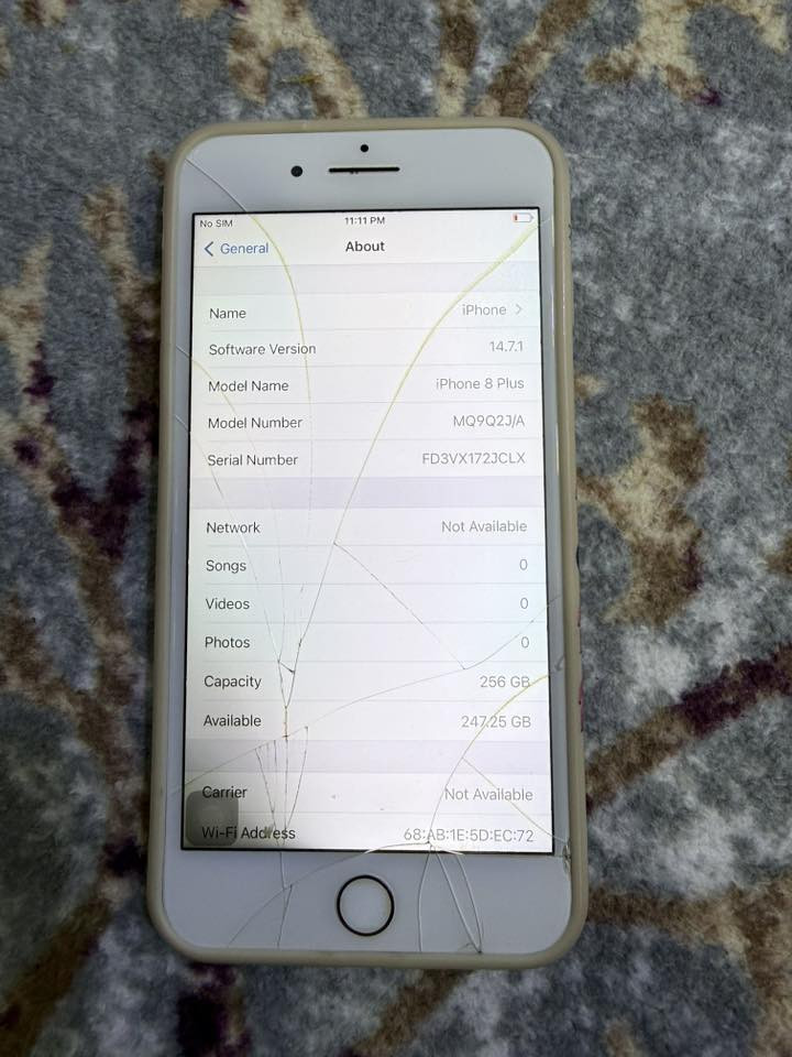 (ئایفۆن 🍏🍎هەشت 🍏🍎پڵاس)
256گێگا
🔋51%
ڤێرژنی ١٤یە بۆ سیدیا 
پشتو بەردەمی شکاوە 
هەروا ئەیفرۆشین
٦٠هەزار 
***********

