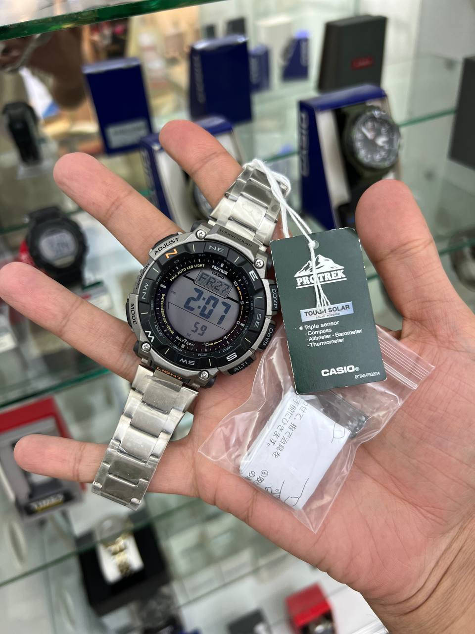 كاسيو بروترك تيتانيوم
جديد / ضمان سنة
رقم الموديل PRG-340T
قطر الساعة 51
وظائف ومهام متعددة

للاستفسار *********** واتساب
العنوان / م الصدر شارع الداخل ق12
تليگرام https://t.me/OscarForWatches
#اوسكار #الاصلي_والمضمون_فقط
