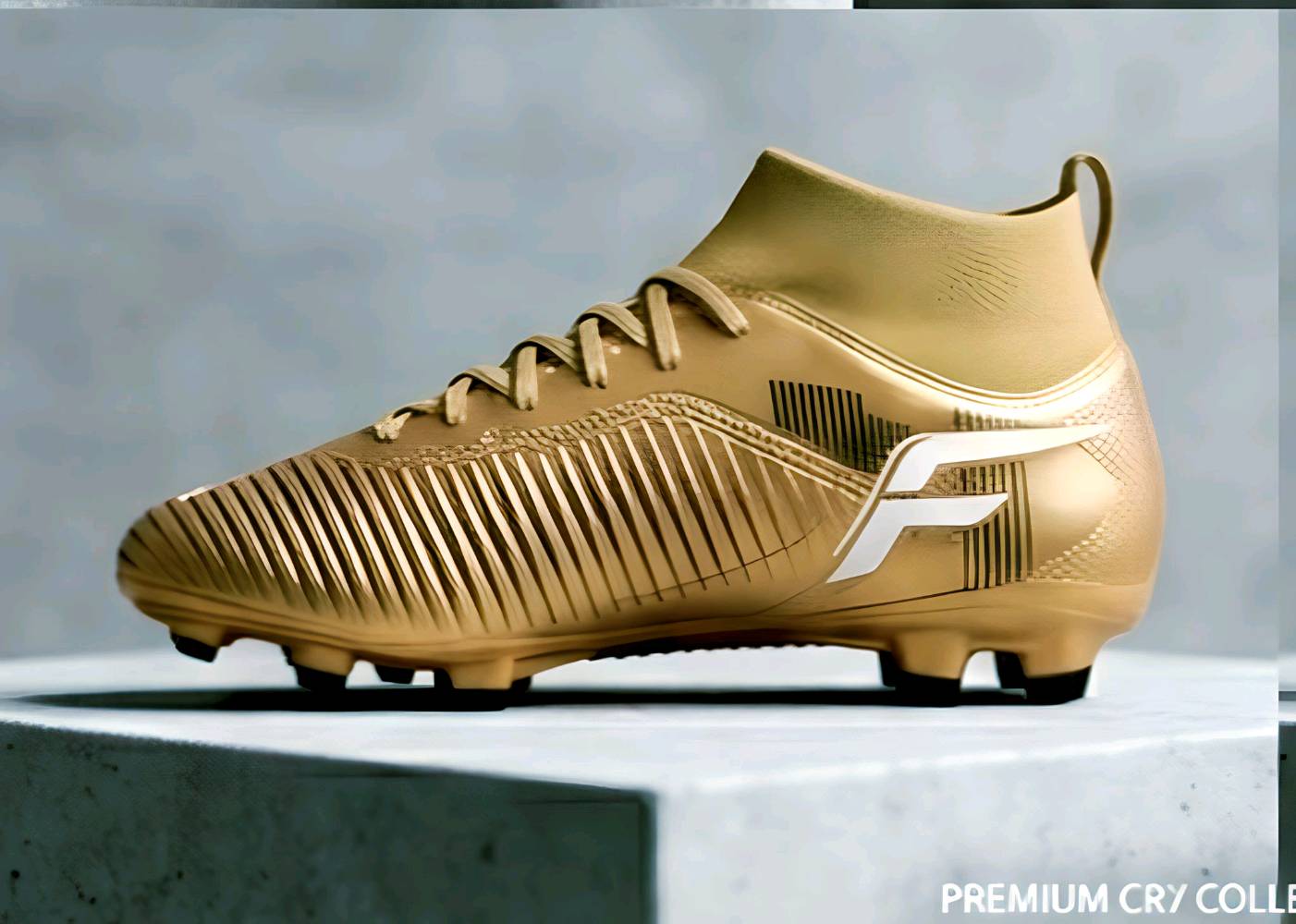 حذاء كرة قدم Premium CR7 Collection (للبيع)
​حذاء رياضي احترافي بتصميم عصري وأنيق باللون الذهبي المميز، مستوحى من سلسلة الدون رونالدو.
​المواصفات الأساسية:
​النوع: حذاء كرة قدم (بوت) برقبة عالية (جورب مدمج) لثبات وتوازن أفضل.
​اللون: ذهبي بالكامل مع شعار مميز على المقدمة.
​الحالة: جديد / بحالة ممتازة (حسب حالة حذائك الفصيلية).
​المميزات: خفيف الوزن، مرن،