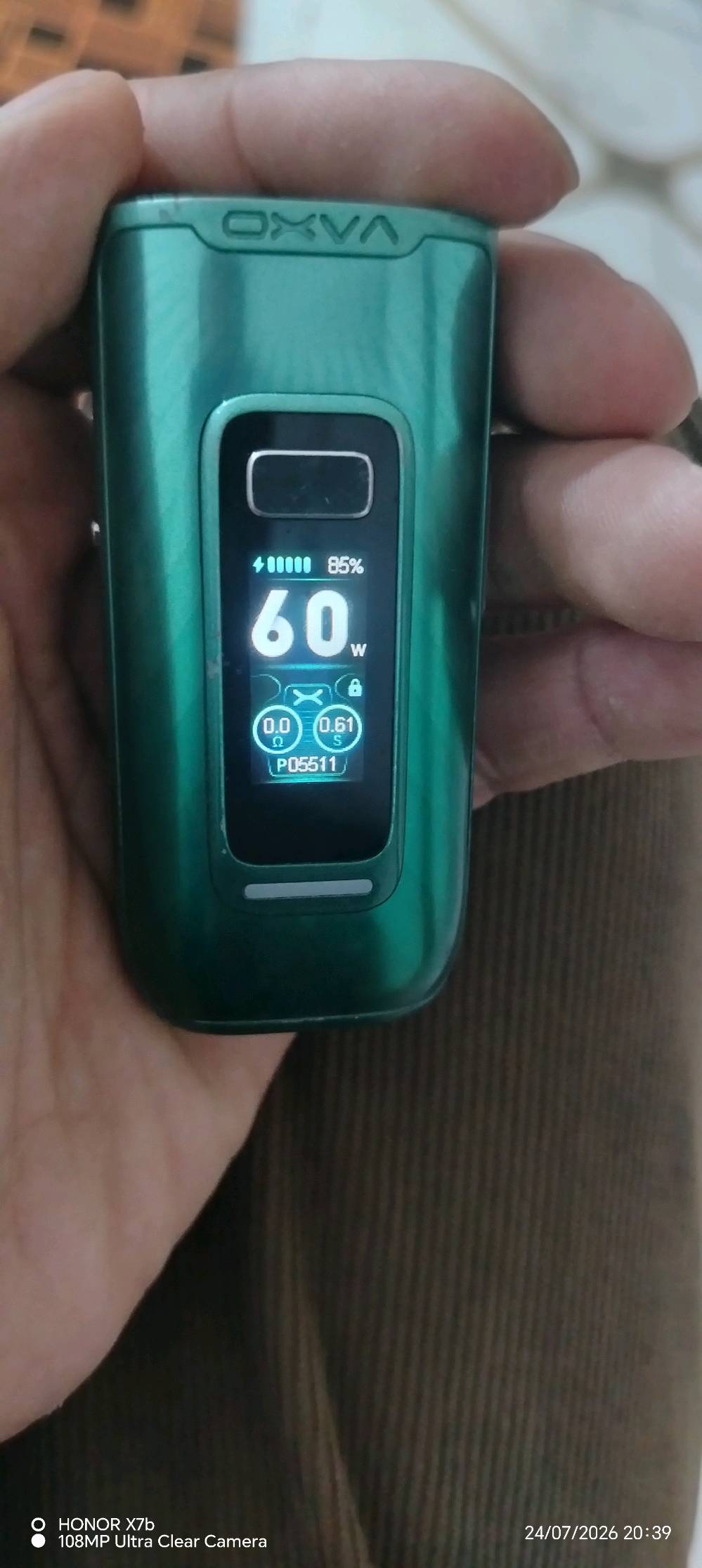 اركيله الكترونيه OXVA بطاريه 2000 ملي امبير 
الواطيه 60w