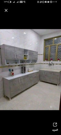 كاونتر ٢م • سنك مرمر • خشب أم دي اف