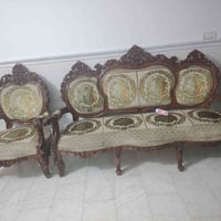 تخم صاج بورمي أفضل أنواع الخشب بالعالم قنفتين واربع كراسي للاستفسار 07...