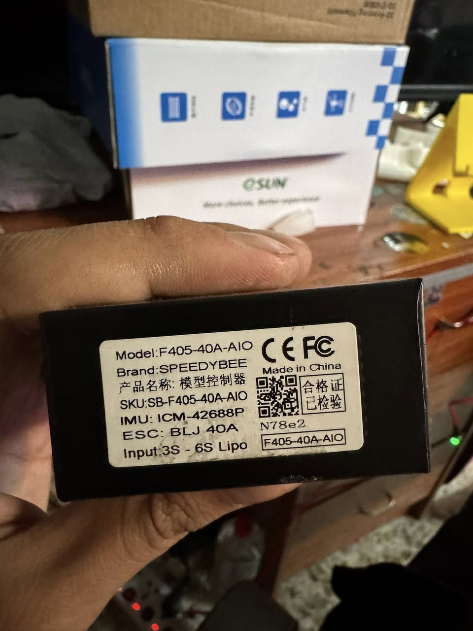 شلون شباب 
متوفر فلايت كونترول 
Speedybee f405 aio 40a
سعره 80$ 
متوفر توصيل


**إذا كنت صاحب هذا الإعلان وتريد حذفه لأي سبب، رجاءا أرسل رسالة إلى الدعم الفني**