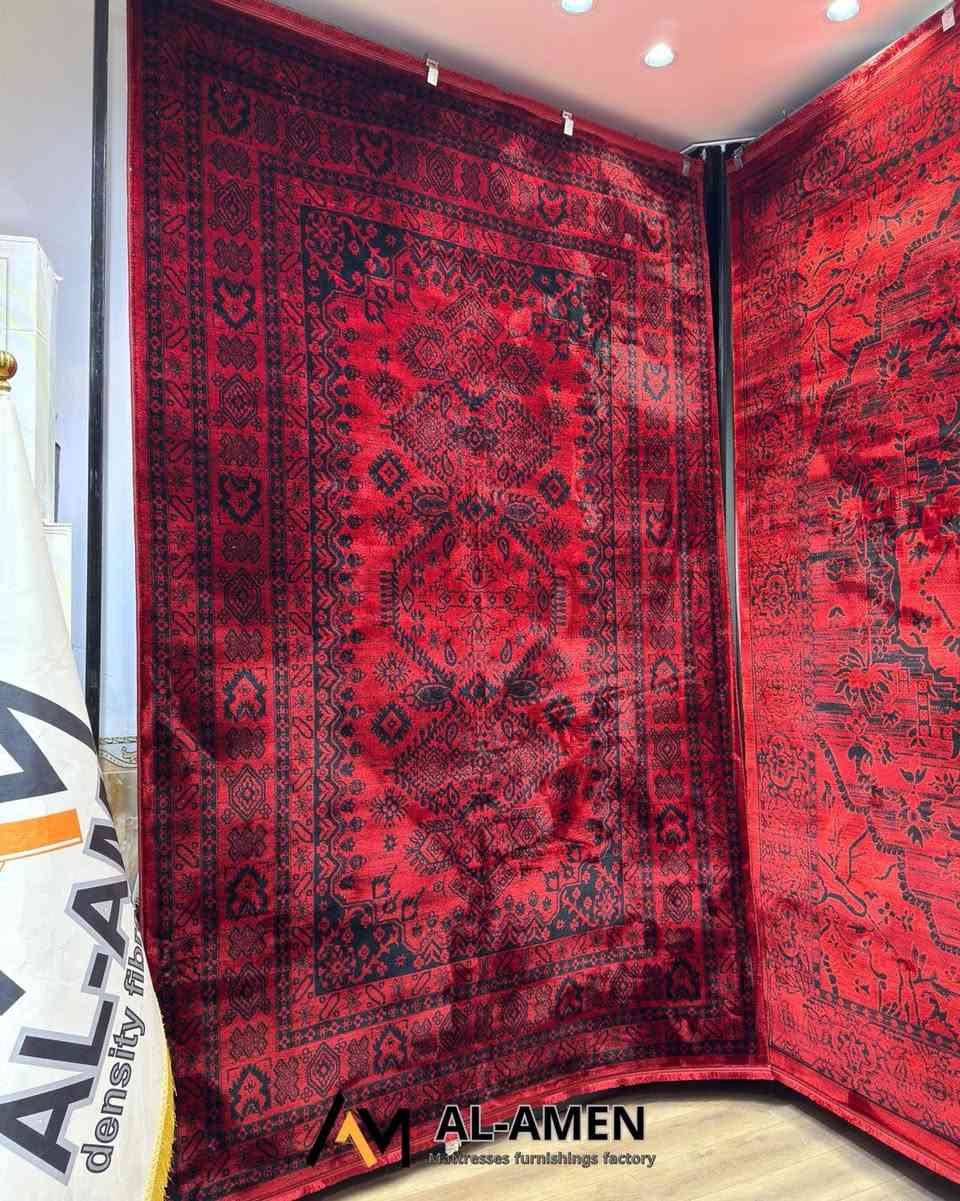 الموديل الأفغاني الأحمر 🔥 ترند السنة!
متوفر بكل القياسات لتفرش بيتك بالكامل 🏠
خيط حرير فخم ونعومة خرافية ✨
كوالتي عالي وضمان مفتوح

الاسعار والقياسات
2/3=150 الف
3/4=290 الف
3/5=375 الف
2.5/3.5=225 الف
1.5/.2.3=90 الف
1/1.5=35 الف
1/3=65 الف
50/90=10 الف

متوفر خدمة توصيل كل محافظات العراق ب5 الف دينار 
__________________________________

لتأثيث وفرش منزلك باحدات الموديلات وارقى الخامات 

تابع صفحاتنا على مواقع تواصل الاجتماعي لنساعدك بالوصول الى الارتقاء المعيشي❤️

‏https://linktr.ee/AL.AMEN
_______________________________
للطلب والاستفسار 
راسل صفحه او اتصل باحد الارقام تاليه

للمفرد ‭***********‬

للجمله ***********

او يمكنكم زيارة موقعنا الكائن خانقين-قرب مدرسة جرير -معمل الاسفنج 📍

#مجموعة_الامين
