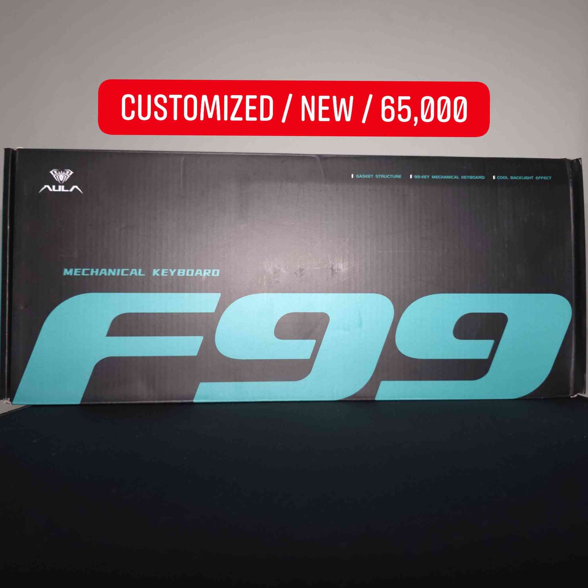 بۆ فرۆشتن / للبيع 
كيبۆردی Aula F99
  
[کوردی/عربي]⚠️

🔴كوردى
نوێ بەکارنەهاتوو تەنها تێست کراوە هەموو شتێکی ماوە (بە شەرت)
سویچ:  ڕەنگ خۆلەمێشی (Greywood)
کەستم کراوە کیکاپی MageGee جۆری پودینگی لەسەرە کە رووناکی لیدەکان بە ناوی تێدەپەڕن و زۆر ڕاقی دەکا
کیکاپە بیلادیەکەشی ماوە هەر کەسێ حەزی کرد ئەتوانم ئەوانی بۆ لەجیات دانێم
بۆ کار و ئۆفیس دەرەجە یەکە 
نرخ: 65 هەزارە💲
شوێن: هەولێر (گەیاندن هەیە)📍🚚

🔴عربي
جديد غير مستخدم فقط تم فحصه، مع كامل ملحقاته (بشرط الفحص)
السويتش: اللون الرمادي (Greywood)
تم تعديله (Custom) بأغطية مفاتيح MageGee نوع بودينج (Pudding) التي تسمح بمرور الإضاءة وتجعله راقياً جداً
أغطية المفاتيح الأصلية (البلادي) موجودة أيضاً، وإذا رغب المشتري يمكنني تركيبها له
للعمل والمكتب يعتبر درجة أولى
السعر: 65 ألف💲
الموقع: أربيل (يوجد توصيل)📍🚚


**إذا كنت صاحب هذا الإعلان وتريد حذفه لأي سبب، رجاءا أرسل رسالة إلى الدعم الفني**