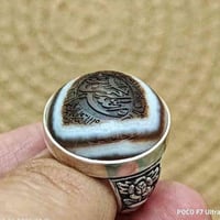 جمعة مباركة .. جزع بقريطبيعي اصيل طبقات..  نقش في الوسط  (بسم الله الر...