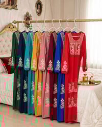 دشداشة مصري • قطن تطريز استراس • مقاس XL-2XL