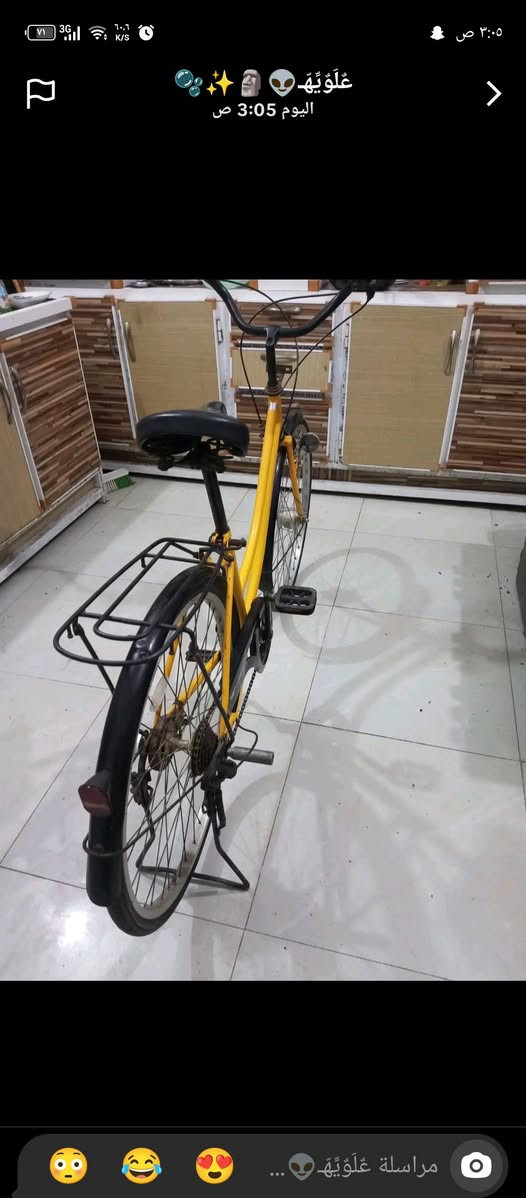 السلام عليكم بايسكل حجم 26 6نمرالبايسكل نضافته 90٪ البايسكل كامل من كلشي من تايرات من سيامه من عكرب من بريكات من جاملغات من كلشي السعر110والشراي بي خير ويدلل ***********فقط واتساب
