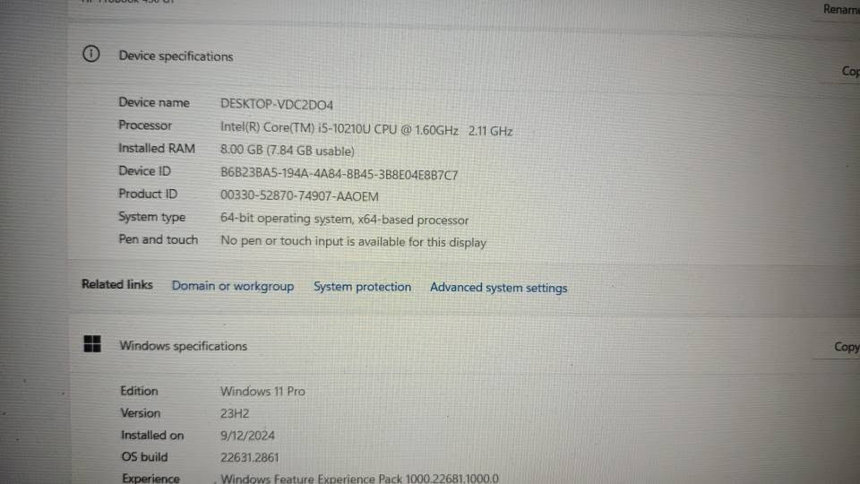 Laptop Hp 
I5 10th U
Ram 8 
Hard 256 SSD
Battery 3 ساعات
الجهاز جديد و ويا شاحنة
Win 11 مفعل 
كارت شاشة داخل 4GB
السعر 300 و بيهة مجال بغداد, العراق


**إذا كنت صاحب هذا الإعلان وتريد حذفه لأي سبب، رجاءا أرسل رسالة إلى الدعم الفني**