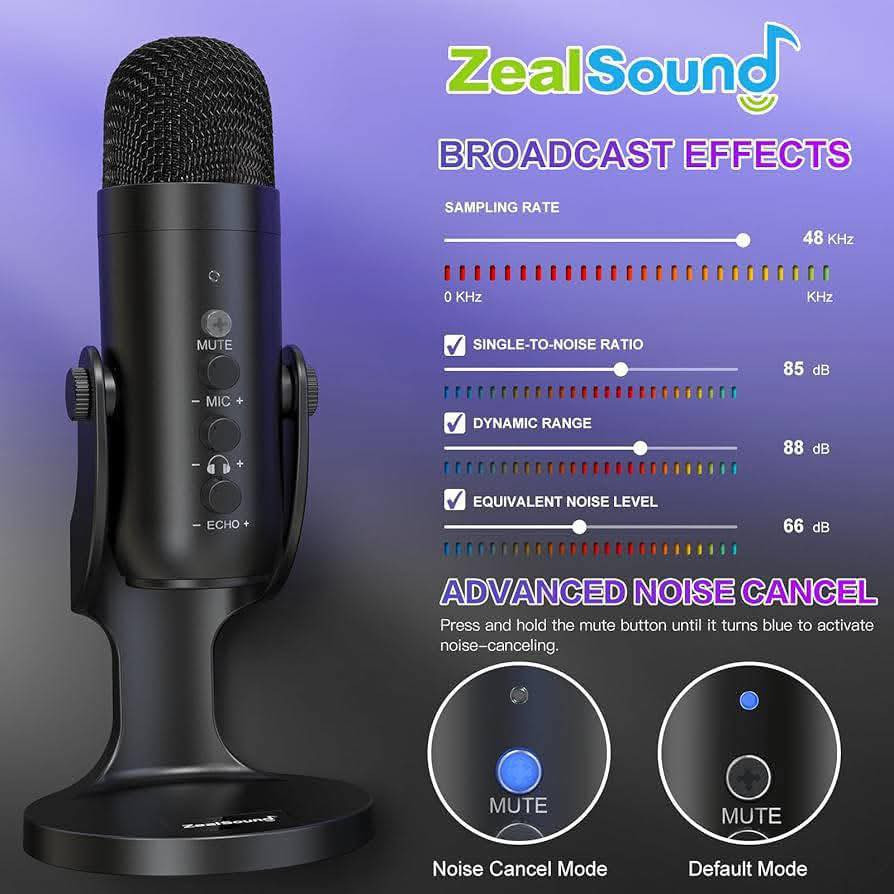 السلام عليكم
المنتج هو ميكروفون مكثف استوديو ZealSound، وتحديداً موديل K66، وهو مصمم للبث المباشر وتسجيلات الصوت. 

يتميز الميكروفون بوجود كارت صوت مدمج، مما يتيح توصيله مباشرة بالهواتف، أجهزة الكمبيوتر، وأجهزة الألعاب مثل PS4/PS5. 

يحتوي على تقنية إلغاء الضوضاء الذكية لتوفير صوت واضح، بالإضافة إلى مخرج سماعة رأس للمراقبة المباشرة دون تأخير. 

يأتي مع حامل معدني متين (Tripod) لثباته على المكتب أثناء الاستخدام. 

يضمن توفير صوت عالي الجودة مع مدى ديناميكي يصل إلى 88 ديسيبل.  اعلى سعر ابيع 

متوفر توصيل 

الحجز ع الخاص عنوانك ورقمك
جديد بالكارتونه


**إذا كنت صاحب هذا الإعلان وتريد حذفه لأي سبب، رجاءا أرسل رسالة إلى الدعم الفني**