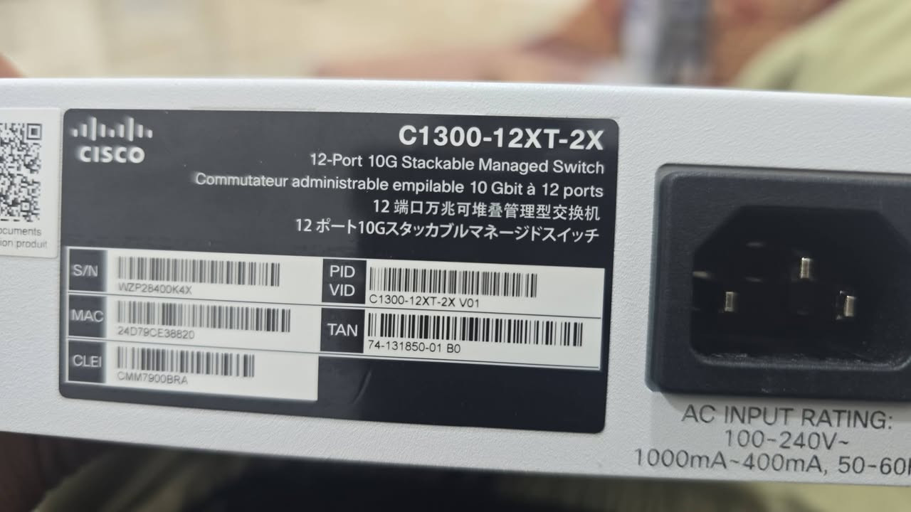 السلام عليكم
Cisco 1300 
12 بورت 10G
2 بورت Sfp  10 G
السعر 500$
اخوان الي ميعرف مواصفاته يبحث عنها ع النت 
سعر الجديد 1200£ 
السيسكو بعده جديد  
ملاحظه : يخدم فقط اصحاب الربيترات والشركات


**إذا كنت صاحب هذا الإعلان وتريد حذفه لأي سبب، رجاءا أرسل رسالة إلى الدعم الفني**