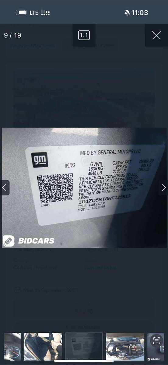 للبيع  ماليبو Lt 2024
ماشيه 26.000 mi

الحادث. موضح بالصور 

السياره جاهزه ونظيفه جداً 

المواصفات 

بصمه ابواب + جنطه

محرك 1500 توربو ✈️

اوتو بريك /توقف ذاتي عند الاقتراب 🚳

كشنات تدفئه + كهرباء ⚡️ 

تبريد قطعتين

شاشه كبيره تدعم 📲Android Auto/car play

خرائط Gps📌

كامره خلفيه 📷

كروز مثبت سرعه

شاشة ضبط واعطال بل دشبول

منافذ USP/ 12V /Tip C

مانع انزلاق ⛔️

حساس اطارات

4 دسك/ Abs

السعر 136$ وبيها مجال بسيط 

التواصل على رقم  ***********
مكاني تكريت _اربيل
