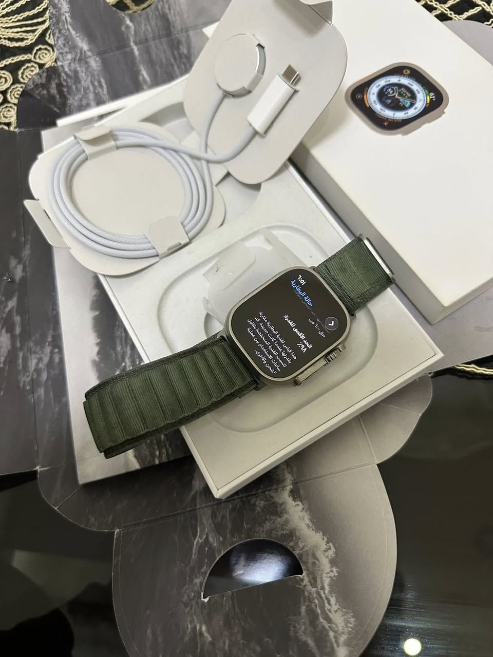 ساعه ابل إلترا جيل الاول ساعه نضيفه بطاريه 98 كارتونه والكيبل بعده ممفتوح الاصلي وهذه السير مو أصلي بس كوالتي عالي …. مكاني بغداد الاعضميه تجي تفحص وين ميعجبك يله تاخذ ….. السعر قفل من الاخير 400 قفل بله زحمه لميشتري ليكسر


**إذا كنت صاحب هذا الإعلان وتريد حذفه لأي سبب، رجاءا أرسل رسالة إلى الدعم الفني**