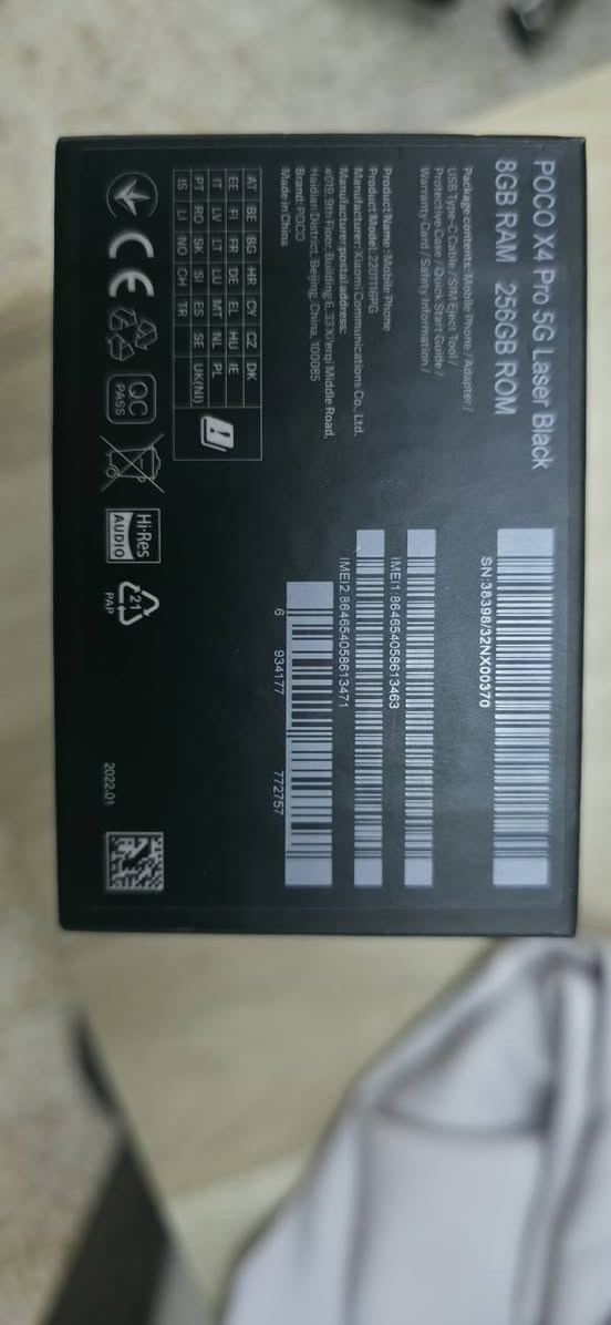 السلام عليكم...
جهاز Poco X4 pro
265GB ,  8GB RAM
لون اسود 
مع كامل الملحقات الأصلية:
كارتون الاصلي، الشاحنة الاصلية
يوجد توصيل لكافة محافظات العراق 🚙


**إذا كنت صاحب هذا الإعلان وتريد حذفه لأي سبب، رجاءا أرسل رسالة إلى الدعم الفني**