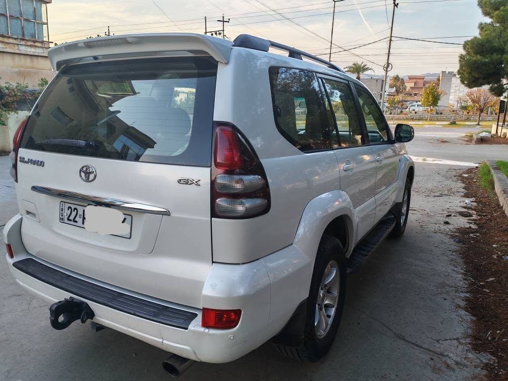 تۆیۆتا پڕادۆ مۆدیل 2007 گێڕ ئۆتۆماتیک دەبڵ ئەکسل سێ ڕیز کوشین و تەبرید مەرکەزی  شاشەو کامیراو و حەساس جام ئۆتۆو کامیرەی پشت و پێش ناو زەردو ئاوێنە کارەبای گێرو مەکینەی بەشەرت سیستەمی غازی ئیتاڵی لەسەرە چوار تایەی نوێی لەبنە سەنەوی و ڕەقەمی تا 2031 نوێیە هەزەی نوێیە بەناوی خۆم دوو پارچەی بۆیاغە بێ ناو گرتتەحویل و غرامە بەشەرت سعری 143 وەرەقەو معامەلە 
شوێن کۆیە هەموو شتم نوسیوە مشتەری تەلەفۆن بکە وەڵامی نامەو کۆمێنت نادەمەوە 
ژ.م ***********
ژ.م *********** كويسينجاك, أربيل
