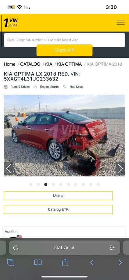 السلام عليكم
Kia Otima 2018 
فول مواصفات عدا البصمة سيارة نظيفة وجديدة 
محرك نظيف ومكفول
گير نظيف ومكفول 
سيارة تبريدها ثلج وبلادي 
سيارة بلادية من الدعامية للدعامية حادثها مرفق بالمنشور فقط دعامية خلفية وبيها قطعة ونص كلير فقط بدون معجون فقط كلير
السيارة ماشية 95 
رقم بغداد مشروع وطني شوكت متريد تحول 
شوف السياره وشوف صورها عوف السعر اذا عجبتك اتصل عالرقم وبيك خير واتدلل
مكان السيارة بغداد الشعب 
***********
