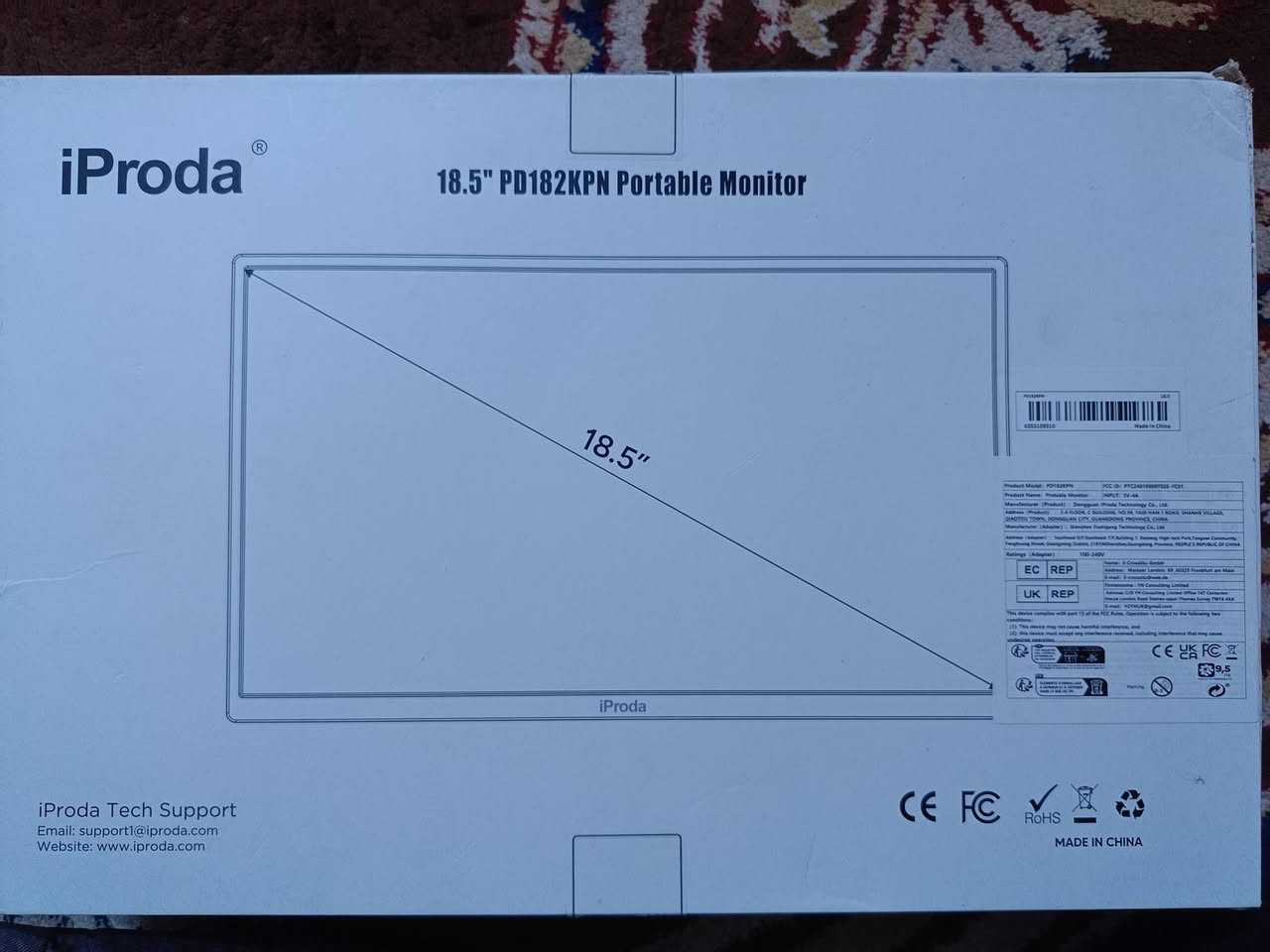 شاشة iProda المحمولة - تجربة عرض خارقة بحجم 18.5 إنش! 
🖥️ iProda PD182KPN - شاشة محمولة 18.5 إنش
✨ تردد 120Hz - سلاسة مذهلة في التصفح والألعاب
🌈 دقة عرض عالية وألوان نابضة بالحياة
🔌 توصيل مباشر عبر Type-C وHDMI - توافق مثالي مع اللابتوبات، الكونسول، الهواتف والمزيد
🎮 مثالية للألعاب، التصميم، العمل المكتبي أو حتى مشاهدة الأفلام
👜 تصميم نحيف وأنيق – سهلة الحمل أينما ذهبت

📦 مواصفات سريعة:
✔️ حجم الشاشة: 18.5 إنش
✔️ التردد: 120Hz
✔️ منافذ: Type-C / HDMI / Audio
✔️ صوت ستيريو نقي
✔️ دعم متعدد للأنظمة (Windows / Mac / Android / PS5 / Xbox)


**إذا كنت صاحب هذا الإعلان وتريد حذفه لأي سبب، رجاءا أرسل رسالة إلى الدعم الفني**