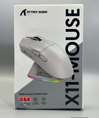 ATTACK SHARK X11 • واير/وايرليس • ابيض/اسود