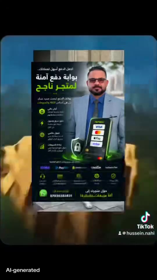 لا تدع طريقة الدفع تكون السبب في خسارة عملائك

كم زبون دخل إلى متجرك الإلكتروني وأعجب بالمنتجات ثم غادر دون شراء؟ السبب غالباً عدم توفر بوابة دفع احترافية وآمنة.

نحن نوفر لك:
✅ إنشاء وربط بوابات الدفع الإلكترونية
✅ تفعيل Stripe و Shopify Payments وغيرها
✅ ربط الموقع الإلكتروني بوسائل الدفع العالمية
✅ استقبال المدفوعات بسهولة وأمان
✅ زيادة المبيعات وتحسين تجربة العملاء

اجعل متجرك جاهزاً للبيع محلياً وعالمياً، وامنح عملاءك تجربة شراء احترافية من أول زيارة حتى إتمام الدفع.

📞 للاستفسار والتواصل:
***********
https://www.facebook.com/share/v/1CtXTzdFeY/?mibextid=wwXIfr

#بوابة_دفع
#بوابات_الدفع
#الدفع_الالكتروني
#Stripe
#Shopify
#ShopifyPayments
#PaymentGateway
#متجر_الكتروني
#التجارة_الالكترونية
#استلام_المدفوعات
#تأسيس_شركة_بريطانيا
#شركة_بريطانيا
#اعمال_اونلاين
#تسويق_الكتروني
#موقع_الكتروني

كلمات البحث:
بوابة دفع إلكترونية
تفعيل Stripe
Shopify Payments
إنشاء متجر إلكتروني
ربط بوابة دفع
استلام المدفوعات أونلاين
التجارة الإلكترونية
قبول Visa و Mastercard
فتح حساب أعمال
تأسيس شركة في بريطانيا
بوابات الدفع العالمية
زيادة مبيعات المتجر الإلكتروني
