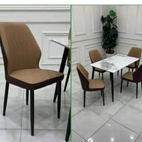 ميز طعام • ٤ كراسي • بورسلين مرمر