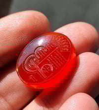 ماشاءالله…عقيق أصلي يماني خامة ياقوتية راقية نقش مكينة طلسم حرف العين ...