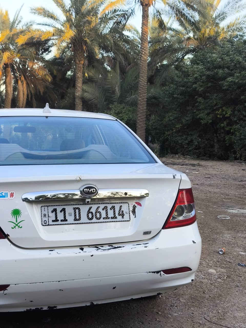 اللهم صلي عل محمد وال محمد🧿
BYD F3🛑 شاشه وكامره 
موديل 2011 لون ابيض خصوصي 🟩
رقم انكليزي دولي بغداد سنويه لل2028 
كير عادي بلادي ومكينه بلاديه مكفولات 
سياره بلاديه نضافه شوفه عينك مصفره 
غرامات تستلم صافي  
سياره جاهزه تبريد ويا السويج تخم تايرات انتاج 26 اي نقص مابيها سياره مال جناي مال موضف يروح للدوام ويرجع
السعر 63 وبيها مجال للشراي 🟩 وبخدمتكم
عنوان بغداد المدائن🟩
للاستفسار: *********** اتصل 
واتساب
