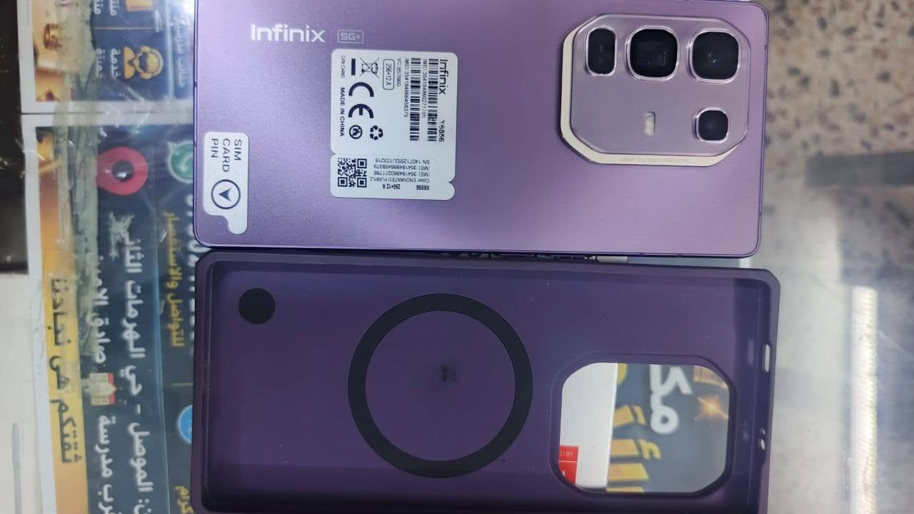 هاتف Infinix Note 50 Pro+بلص  باللون الأرجواني بتصميم مميز.
يتميز الهاتف بذاكرة تخزين داخلية سعة 256 جيجابايت وذاكرة وصول عشوائي (RAM) 12 جيجابايت.

يحتوي على إعداد كاميرات خلفية بدقة 50 ميجابكسل وتقنية شحن سريع 100 واط
السعر 450 وبي مجال


**إذا كنت صاحب هذا الإعلان وتريد حذفه لأي سبب، رجاءا أرسل رسالة إلى الدعم الفني**