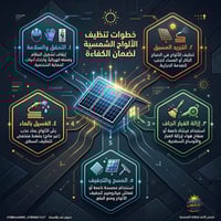 ☀️ إذا عندك منظومة شمسية… لا تهمل تنظيفها!  الغبار مو بس يوسخ الشكل… ه...