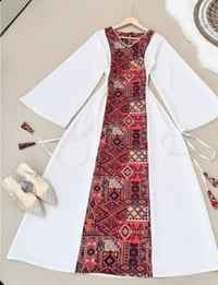 فستان رمضان • درزن ابيض واسود • قياسات 38-48