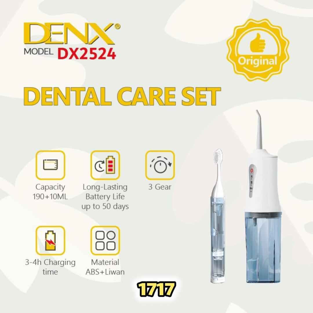 ✨ *طقم العناية بالأسنان DENX – موديل DX2524*✨
*ابتسامة صحية… بثقة تدوم*😁

*🦷 اجعل روتين العناية بأسنانك أسهل وأقوى مع طقم DENX الأصلي، المصمم لتنظيف عميق وراحة يومية*.

*المميزات*
🔹 *سعة ماء كبيرة 190 + 10 مل لتنظيف متواصل
🔹 بطارية طويلة العمر تدوم حتى 50 يومًا
🔹 3 أوضاع تشغيل تناسب جميع الاحتياجات
*🔹 شحن سريع خلال 3–4 ساعات
🔹 خامة عالية الجودة ABS متينة وآمنة
🔹 تصميم أنيق + فرشاة أسنان عملية

💧 تنظيف فعال بين الأسنان
⚡ أداء قوي وهادئ
🎒 مناسب للبيت والسفر

✔️ أصلي 100%
✨ الخيار المثالي لابتسامة نظيفة ومنعشة كل يوم

#DENX #العناية_بالأسنان #ابتسامة_صحية 

السعر  فقط  9000الف


**إذا كنت صاحب هذا الإعلان وتريد حذفه لأي سبب، رجاءا أرسل رسالة إلى الدعم الفني**