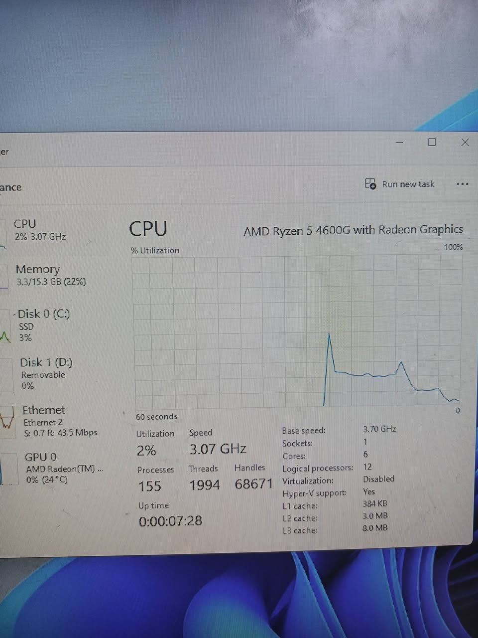 السلام عليكم
حاسبه pc مستعمل
RYZEN5 4600G
MB B450 ASUS
RAM 16GB 3200HZ
M.2 SSD 512 GB
PSU 550 W
CASE 3FAN RGB
الضمان 10 يوم
السعر 470 الف
***********
***********
