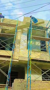 خلفه لباخ لبخ سمنت جرارة نثر لبخ سقل ناعم ترميم تشميع خارجي صبغ بيوت ص...