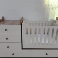 سرير طفل هزاز • خشب ثقيل MDF • ٥ مجرات