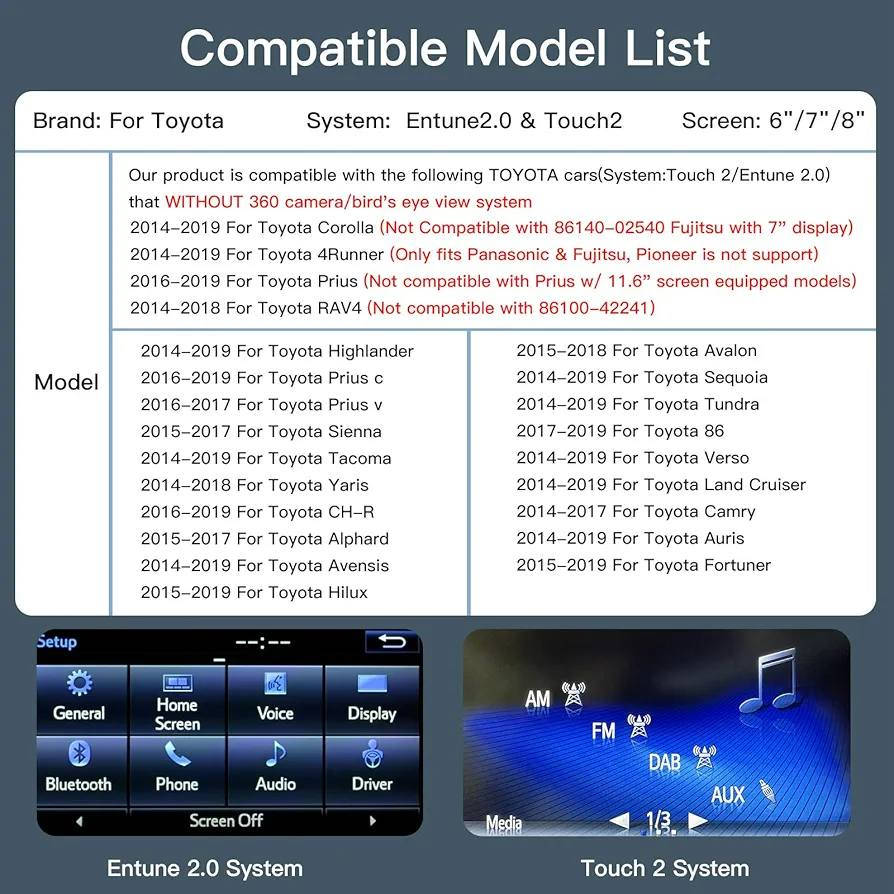 للبيع  60 الف. *********** 
يشتغل على السينا من 2014 الى 2020 
وغير سيارات 
​🚗 جهاز إضافة CarPlay و Android Auto لسيارات تويوتا
​حول شاشة سيارتك الأصلية إلى شاشة ذكية تدعم أحدث الأنظمة بدون الحاجة لتغيير الشاشة!
​مميزات الجهاز:
​دعم كامل: يشغل نظام (Apple CarPlay) للآيفون و (Android Auto) لأجهزة الأندرويد.
​اتصال لاسلكي: يدعم الربط عبر الواي فاي (Wireless) بدون الحاجة لأسلاك.
​بدون تعديل: يركب على نظام الوكالة الأصلي (Entune 2.0 / Touch 2) دون الحاجة لقص أسلاك.
​تحكم أصلي: يبقى التحكم من خلال أزرار المقود (الستيرينج) والماوس أو اللمس شغالاً بشكل طبيعي.
​دعم الكاميرا: متوافق مع كاميرا الرجوع للخلف الأصلية للسيارة.
