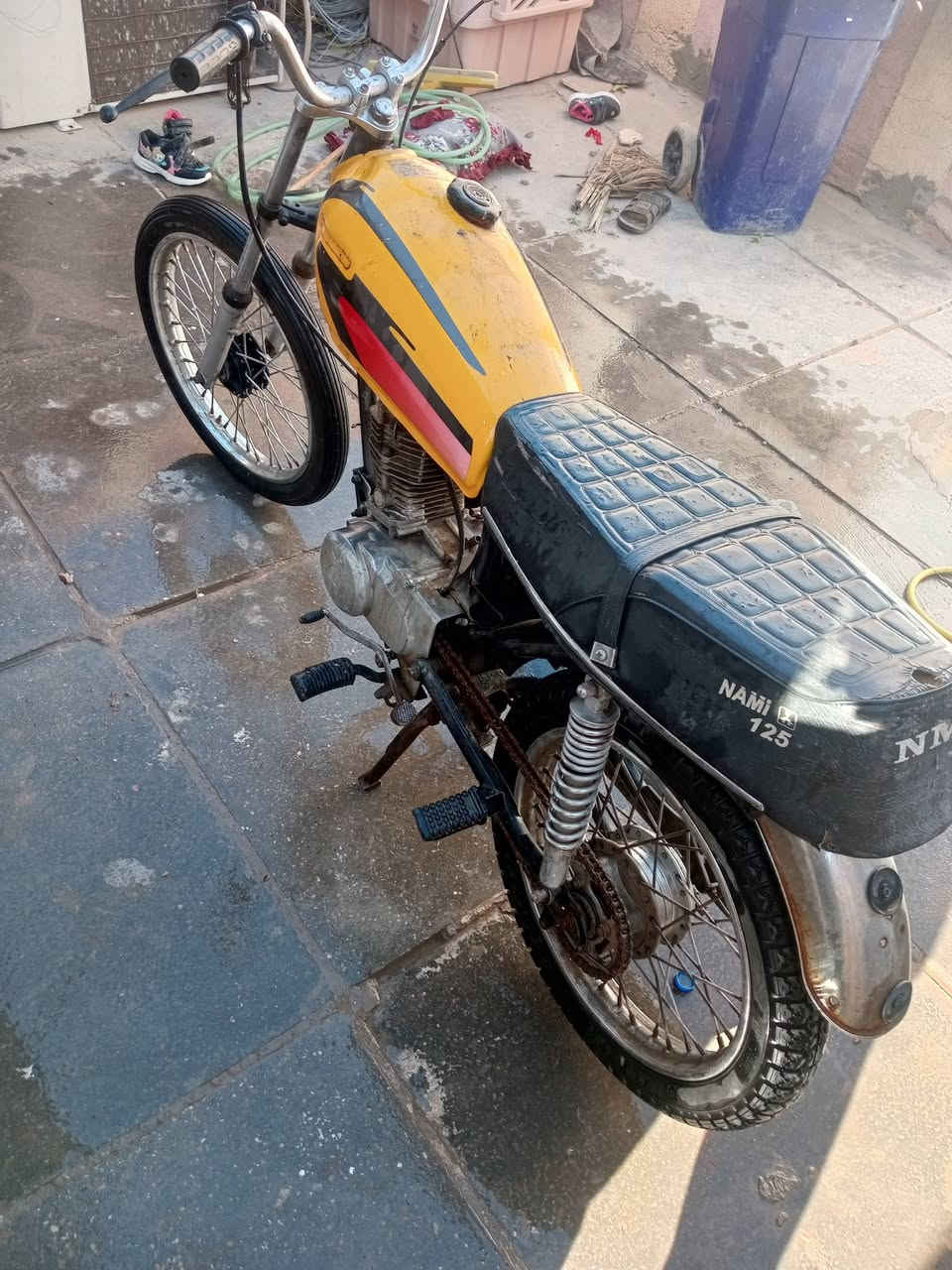 دراجه ايراني للبيع  نامه بدون بزعفرانيه جاهزه كلشي مناقصهه *********** سعرهه 175
