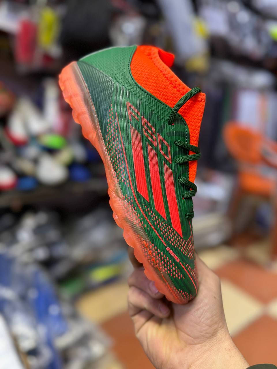 وصول حذاء F50 الاصلي 
طرگه جلاتين لين ملمس خشن وزن ريشه 
خفيف جدآ نص جاروب 
تصميم والوان من صدگ متعوب عليهن

تابع الصفحه ليصلك كل جديد 
تابع الستوري وشوف اليعجبك 
شارك اصدقائك المنشور خل يستفادون 

عنوانا 
العباسي الحي الصناعي محلات الفارس الدرويش مجاور صيدلية الغسق


**إذا كنت صاحب هذا الإعلان وتريد حذفه لأي سبب، رجاءا أرسل رسالة إلى الدعم الفني**