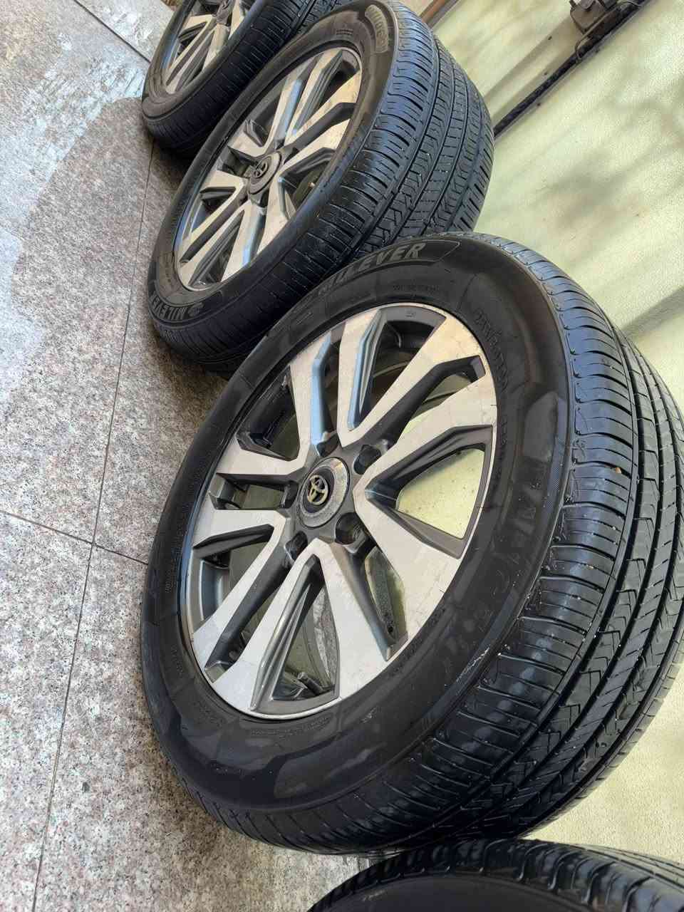 من رخصة الادمن
تخم ويلات هن وتايراتهن حجم 20 مال لاندكروز جكسارة فكسارة " واحد منهن بي طخة بسيطة ملحوم درجة اولى مثل ماموضح بالصورة ومابي اي رجة او رجفة ابداً 
مكاني البصرة ابو الخصيب
5 ورقات وبيهن مجال للاستفسار مراسلة الصفحة او الرقم ***********
