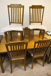 خشب زان • ٤ كراسي ١٢٠×٧٠ • ٦ كراسي ١٤٠×٨٠