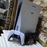 جهازps5 +لعبة فيفا26+دبل جوستك مكفول من كل شيء نضيف زلغ ما بيه ستعمال ...