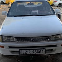 كورلا موديل 1992 مصبوغه حزام   حادثها بجها اليمين   طخم تواير جدد  كير...