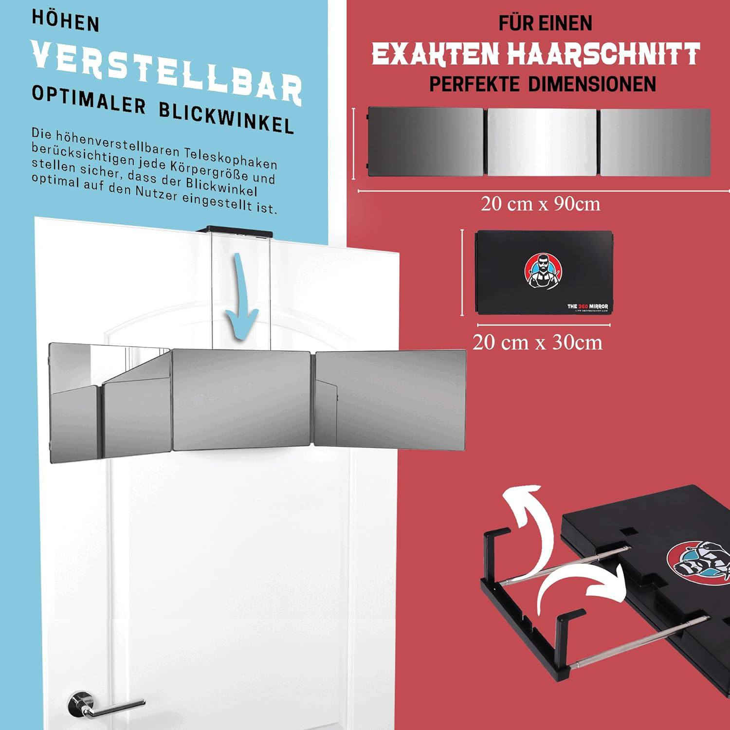 مرأة بزاوية 380 درجة (اصلية)
تحتوي على مودات واضاءة  شحن تايبسي
 مع 3 قطع تنحني وتتحول
 الى حقيبة سهلة الحمل 
يحتاجها كل حلاق  وكل بيت....
💸السعر 25 الف دينار عراقي فقط
📱***********
📍العنوان..... بغداد ......
