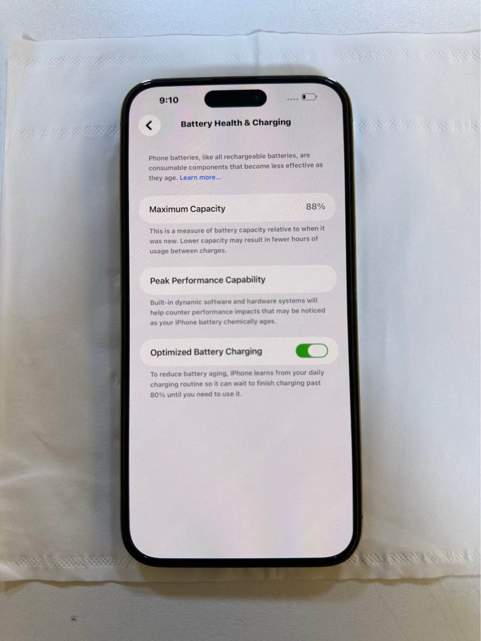 14 pro max 256 gb 1 sim pattry 88 belad nakrawa be shuxt nuka darzi niaa lok loka hi era nia mobailaka hi baritanyaya 600$ 
*********** 
Slimani السليمانية, العراق
