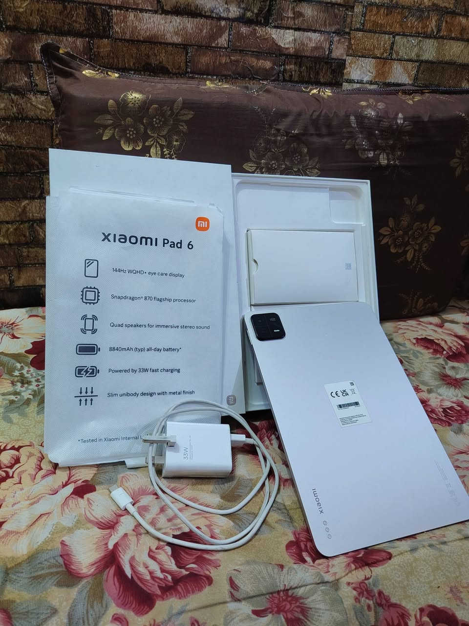 شاومي باد 6 الذاكره 256 الرام 8 اخو الجديد غراضة كامله بغداد الشعب السعر ٢٥٠ الف هاتف ***********
