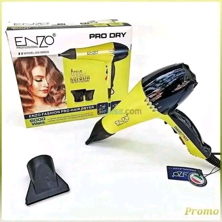 الحمد لله رجع توفر بعد نفاذ الكمية 
شسوار ماركه ENZO
درجتين بارد 
درجتين حار
مع حراره عاليه 
مع راسين لشسوار لتحكم بقوه دفع الهواء
مع سرعتين بارد وحار كذالك
واير قوي مع طول مترتين ونص تقريبا
هواء صافي غير موذي لبشره لوجود فلاتر لهواء من الخلف
والسعر 25 الف شامل التوصيل لكل العراق
لحجز رقمك وعنوانك خاص
او واتس ***********
