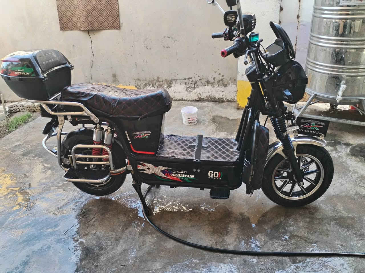 دراجة للبيع الخوين موديل 25بصمه6بطاريات بطاريات  جدد قبل شهر شادهن يقرن 11بصمة يدوي جهاز  سرقة كهرباىيات شقالة دراجة نضيفه سعر  600وبيهة مجال ***********
