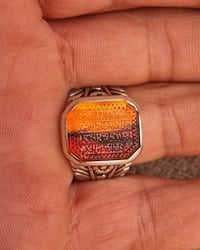 لوحه فنيه عقيق يماني زعفران مخطوط خط يدوي المبدع الأستاذ السيد علي ابو...