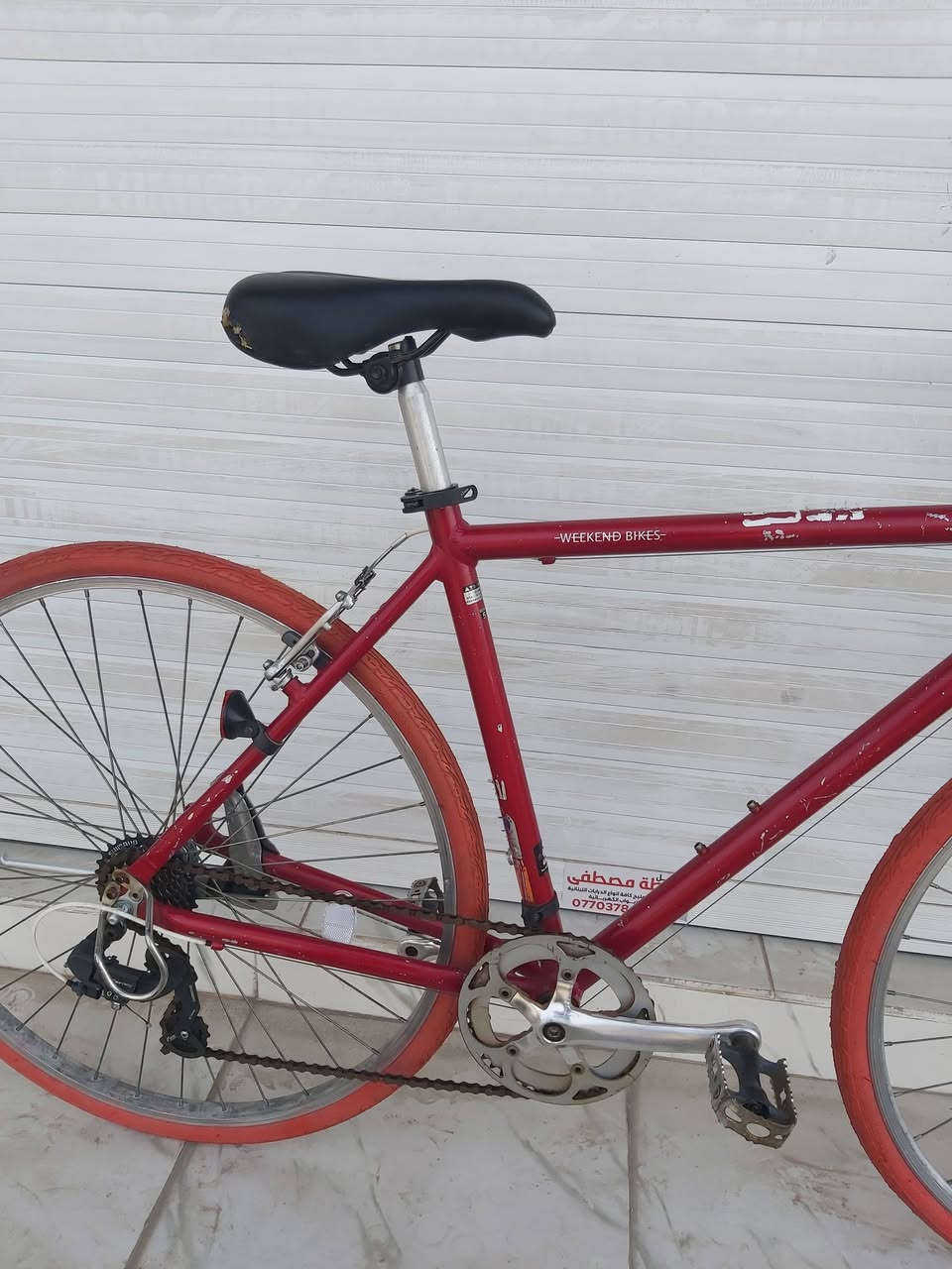 WEEKEND
بالة ياباني 
حجم 700/28
المعدن المنيوم
ويالة طبقتين
سستم SHIMANO 7 SPEED
كل الاجزاء بلادية 
السعر مع التوصيل 115  الف 
   ✈يوجد توصيل لجميع المحافضات ✈
كركوك مدخل سايدين حي الاسرى والمفقودين 
معرض ابو شيفان ( *********** )
