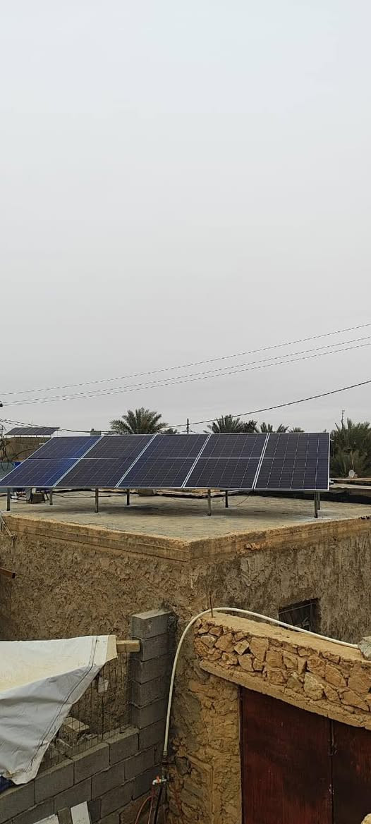 تم بعون الله نصب وتشغيل منظومة طاقة شمسية قدره10 امبير نهاري و 5امبير ليلي. الألواح لونجي وجهين 615W و أنفيرتر قدرة 6kw نوع كريند   وبطارية ليثيوم قدرة 5kwنوع ديمودا مع كافة أجهزة الحماية AC و DC للأخ سلام كردي  في قريه الحسنيه  وبضمان حقيقي للاستفسار الاتصال على الرقم *********** ابو انس
